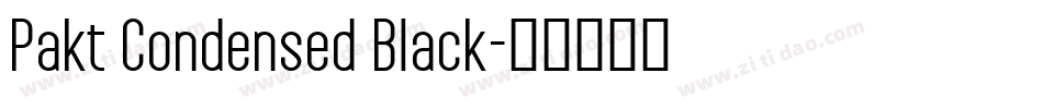 Pakt Condensed Black字体转换